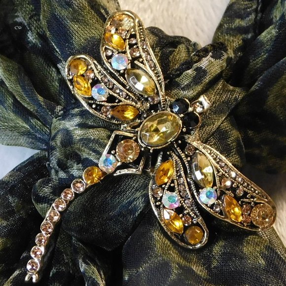 Brooch Dragonfly chunky stones - Picture 10 of 13